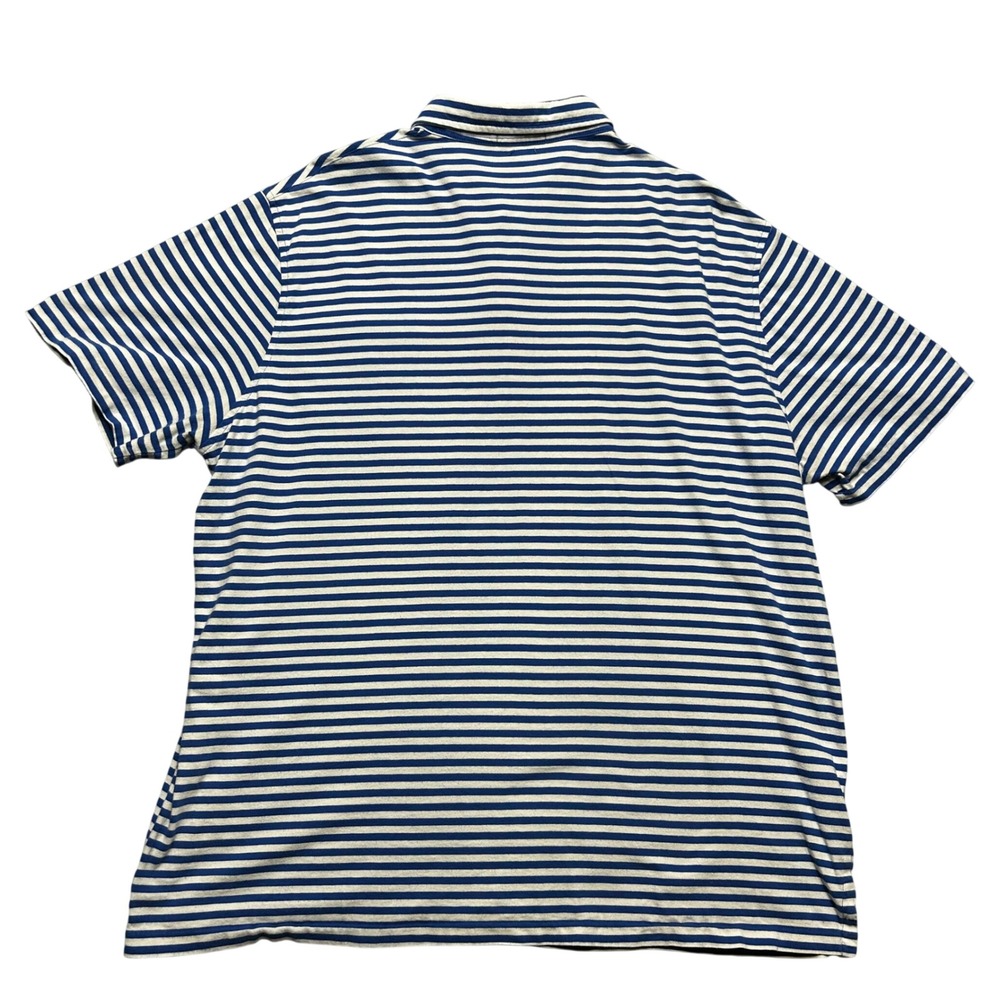 Polo Ralph Lauren Polo Shirt Mens‎ XL Blue White Cotton Striped Classic Fit - Picture 3 of 7